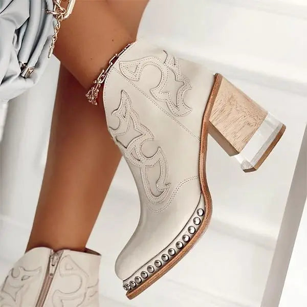 Rosalind Vickers | Western Cowboy Ankle Boots For Women