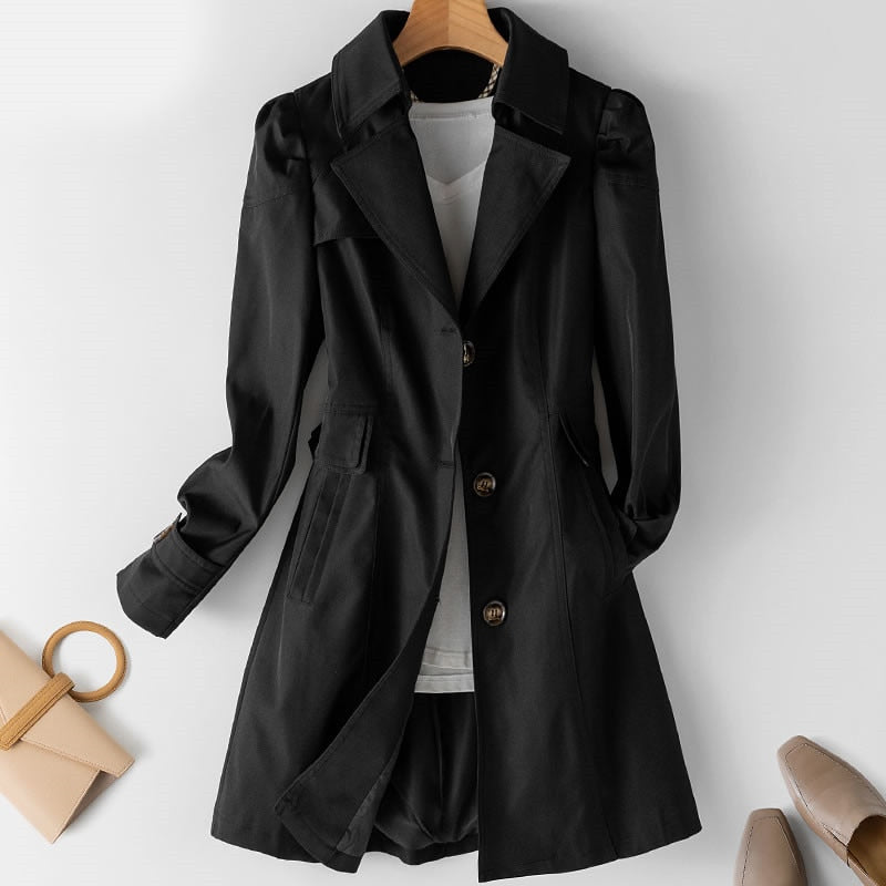 Dominique Ravel | Classic Tailored Trench Coat For Women