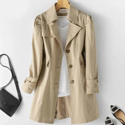 Dominique Ravel | Classic Tailored Trench Coat For Women
