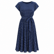 Elena Marchetti | Polka Dot Midi Summer Dress For Women