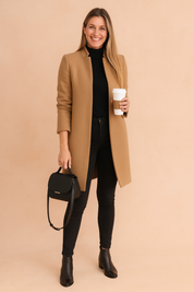 Rosalinde Clayworth | Classic Camel Overcoat For Women