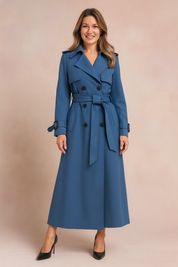 Camille Rosewood | Belted Longline Trench Coat For Women