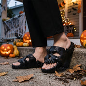 Midnight Bat | Skull Halloween Slippers For Women