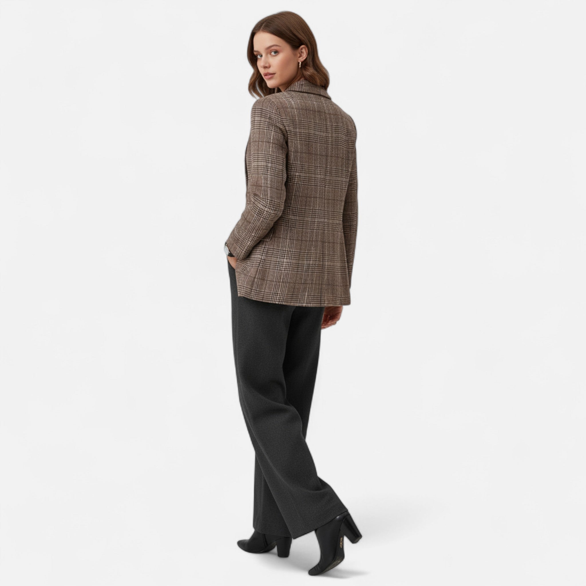 Helena Ravenswood | Tailored Check Blazer For Women