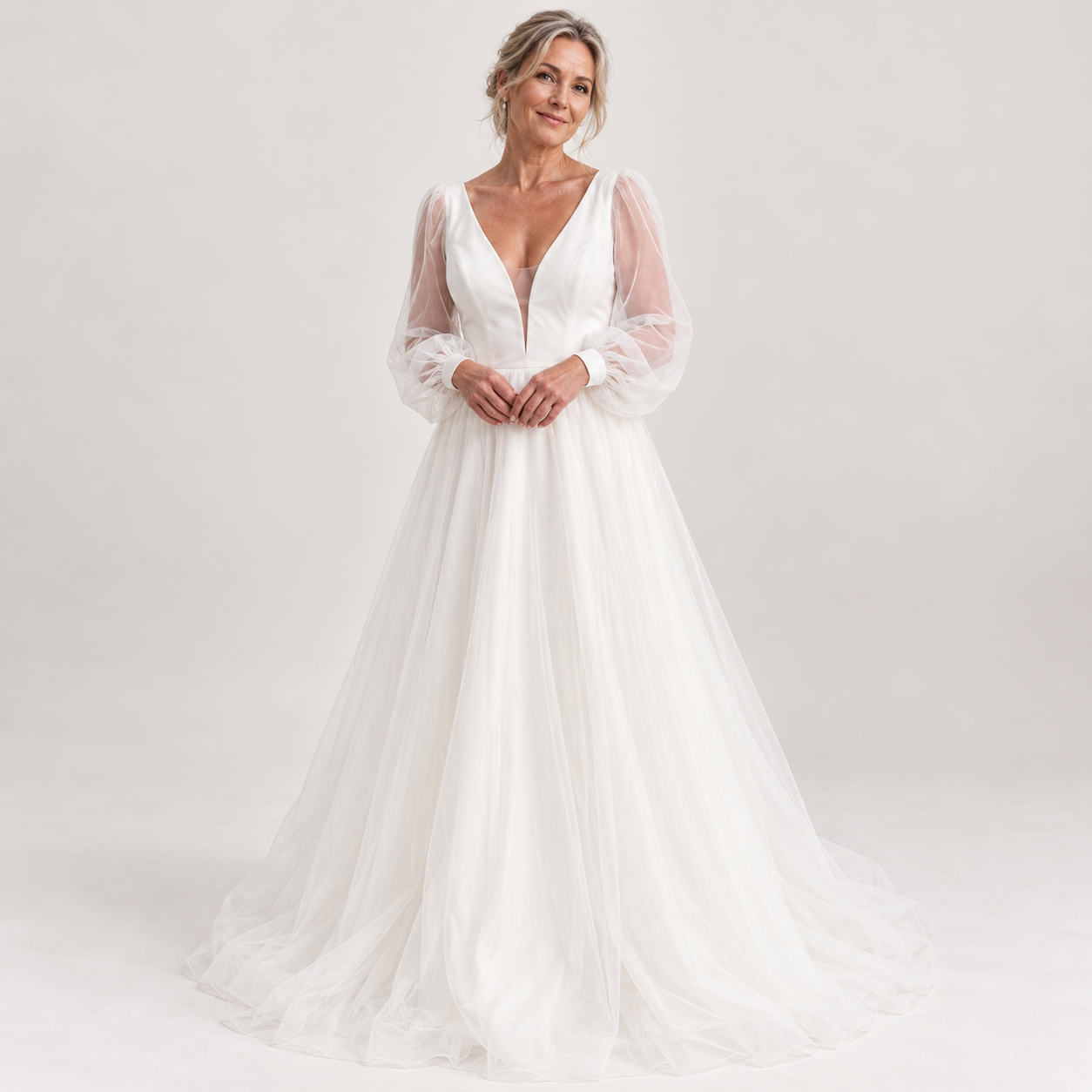 Harriet Fenwick | Deep-V Maxi Wedding Dress For Women