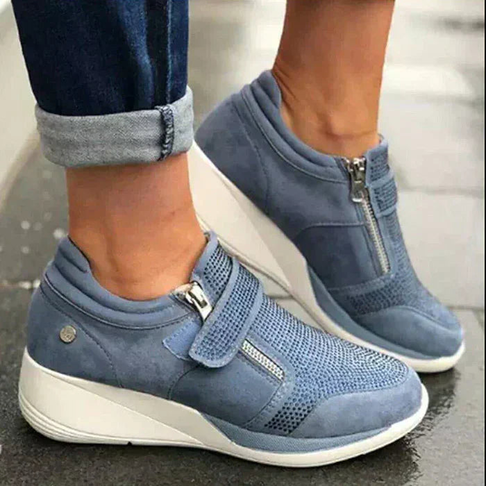 Harriet Colwood | Comfort Wedge Zip Sneakers For Women