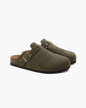 Claire Sanderson | Suede Buckle Mule Clogs For Women