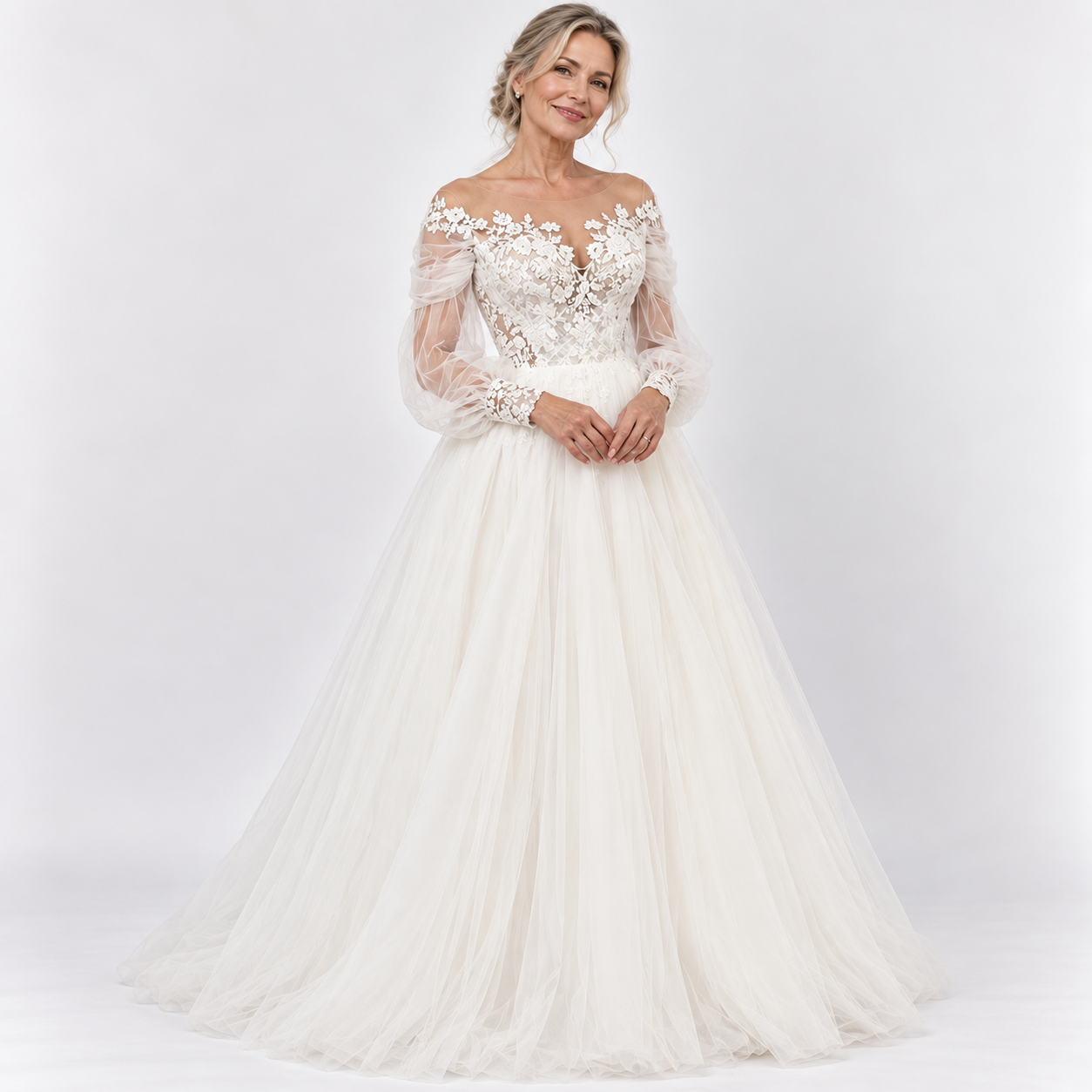 Isabelle Fontaine | Long Sleeve Lace Maxi Dress For Women
