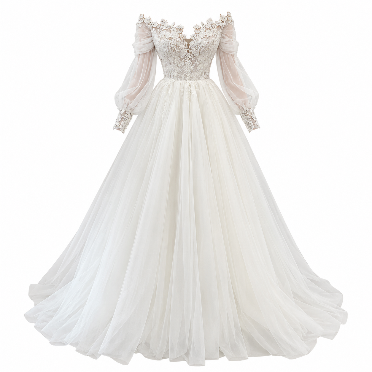 Isabelle Fontaine | Long Sleeve Lace Maxi Dress For Women