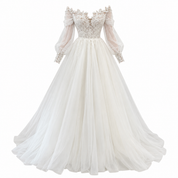 Isabelle Fontaine | Long Sleeve Lace Maxi Dress For Women