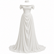 Juliette Harrington | Off-Shoulder Satin Maxi Dress For Women