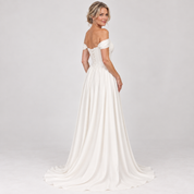 Juliette Harrington | Off-Shoulder Satin Maxi Dress For Women