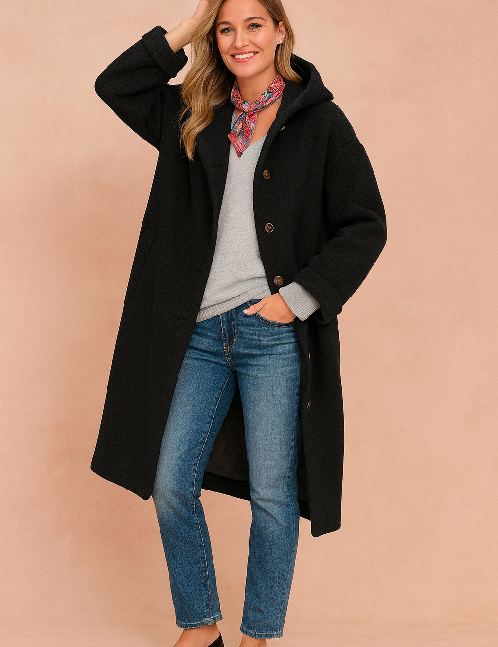 Harriet Collingford | Hooded Longline Coat For Women