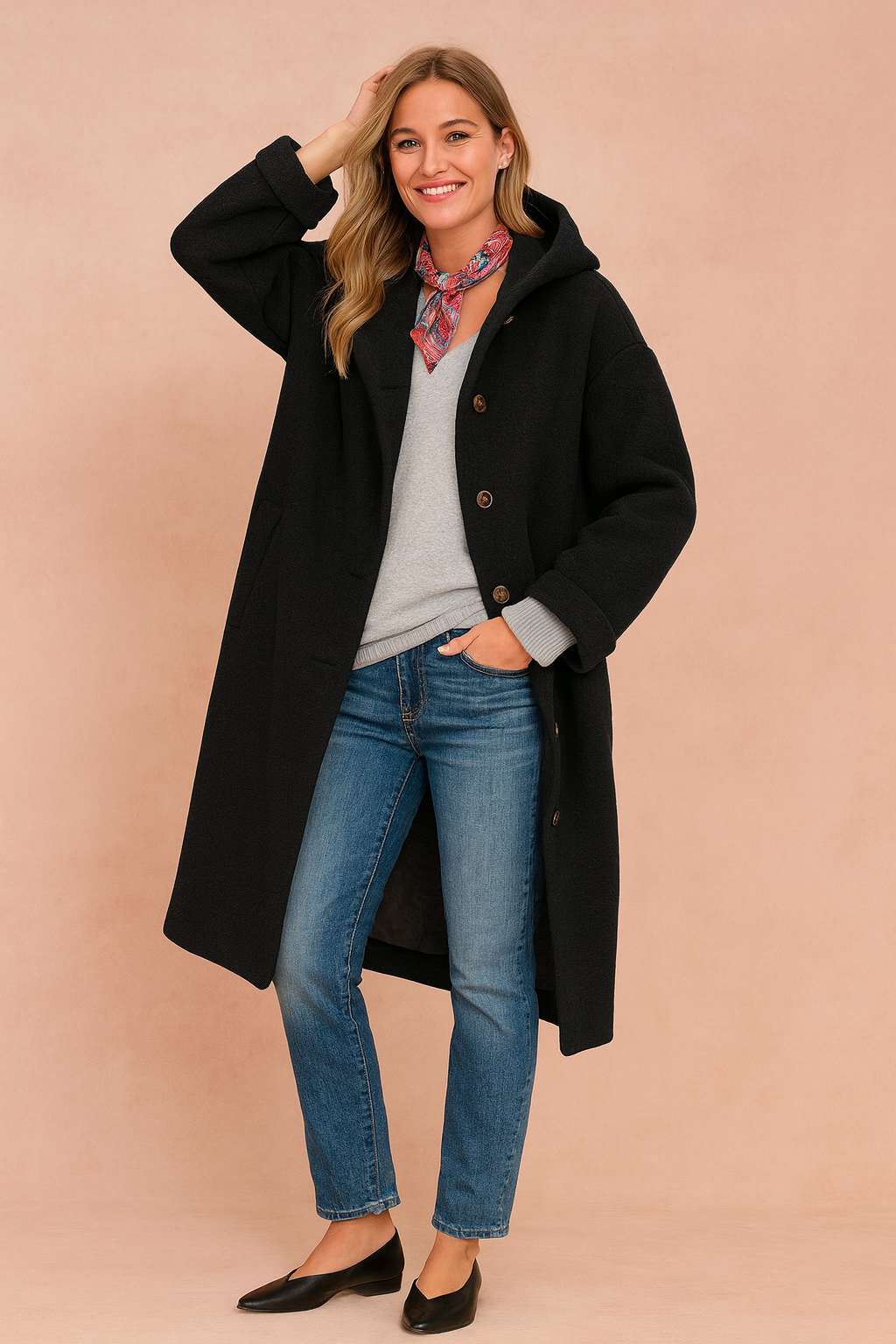Harriet Collingford | Hooded Longline Coat For Women