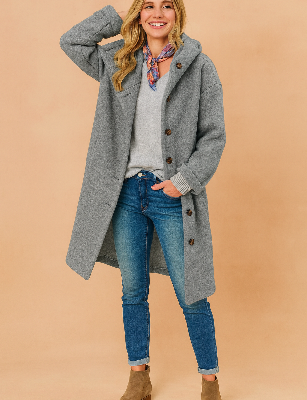 Harriet Collingford | Hooded Longline Coat For Women