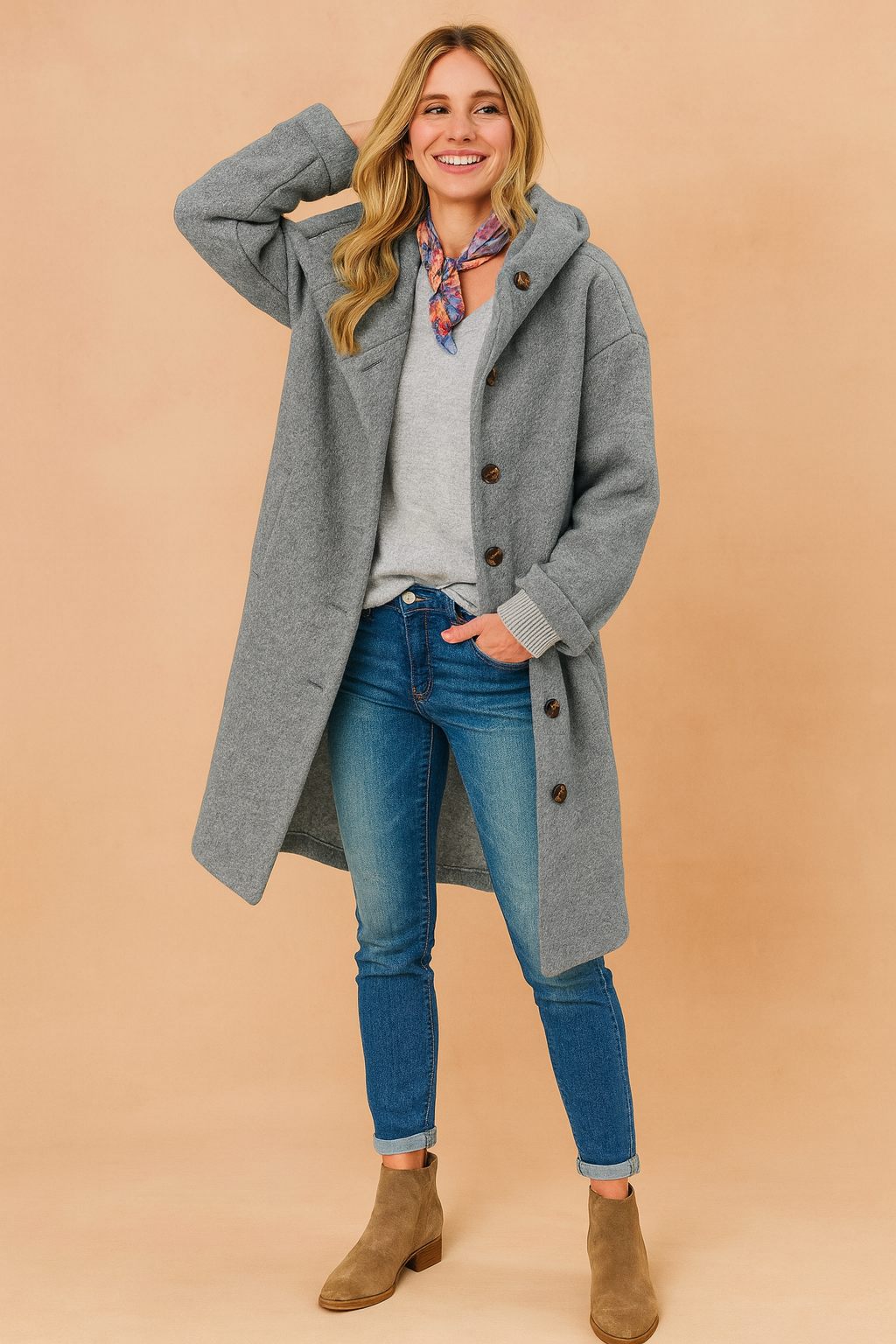 Harriet Collingford | Hooded Longline Coat For Women