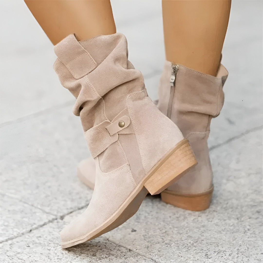 Rosanna Delvigne | Slouchy Suede Ankle Boots For Women