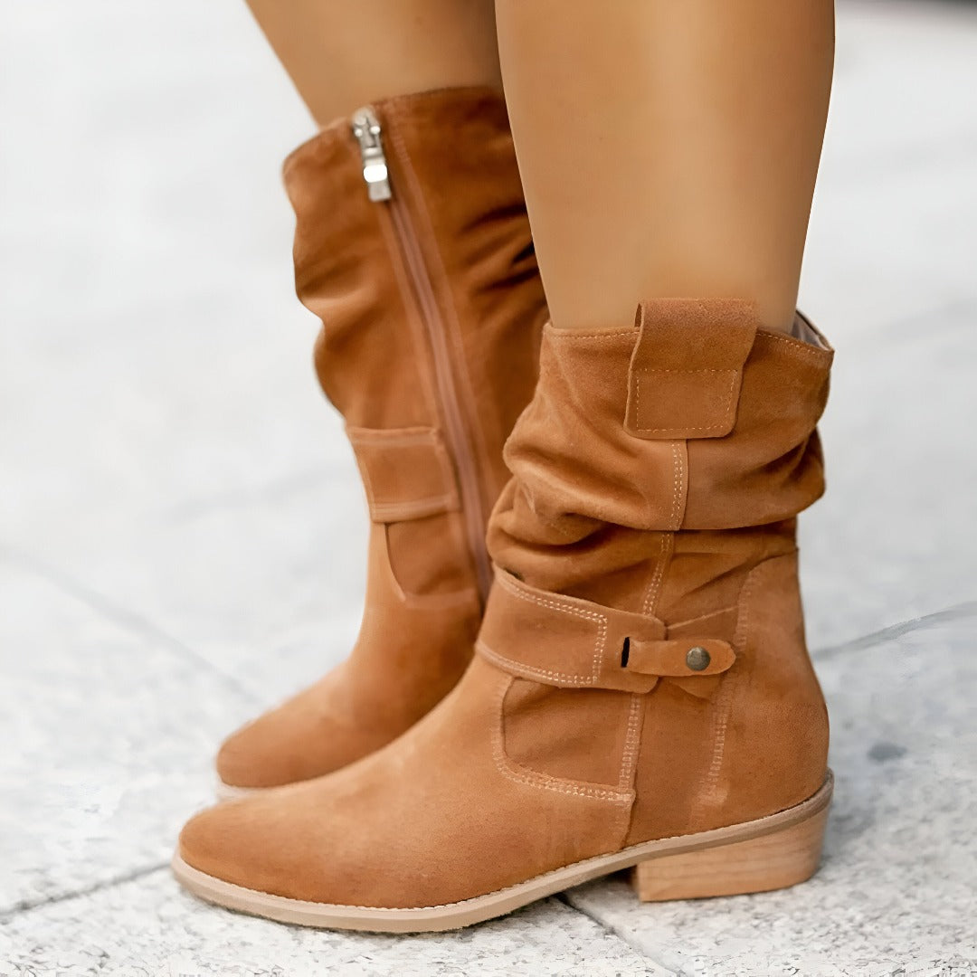Rosanna Delvigne | Slouchy Suede Ankle Boots For Women