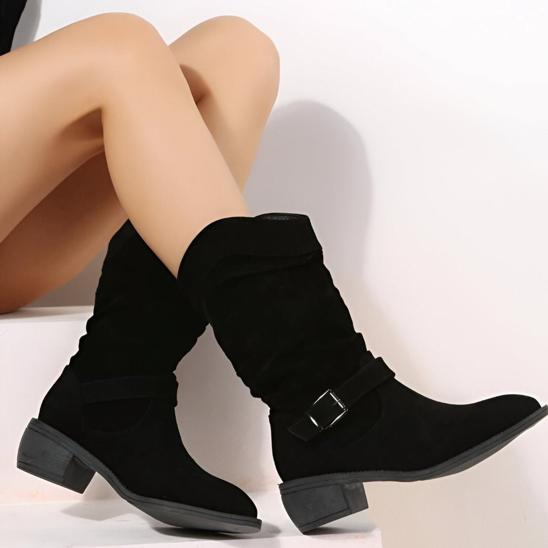Rosanna Delvigne | Slouchy Suede Ankle Boots For Women