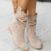 Rosanna Delvigne | Slouchy Suede Ankle Boots For Women