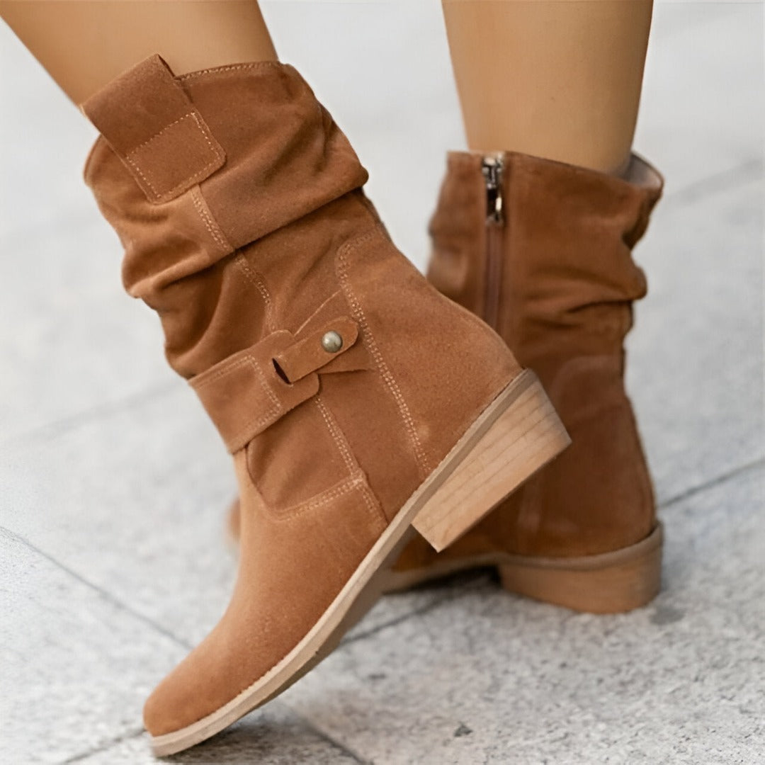 Rosanna Delvigne | Slouchy Suede Ankle Boots For Women