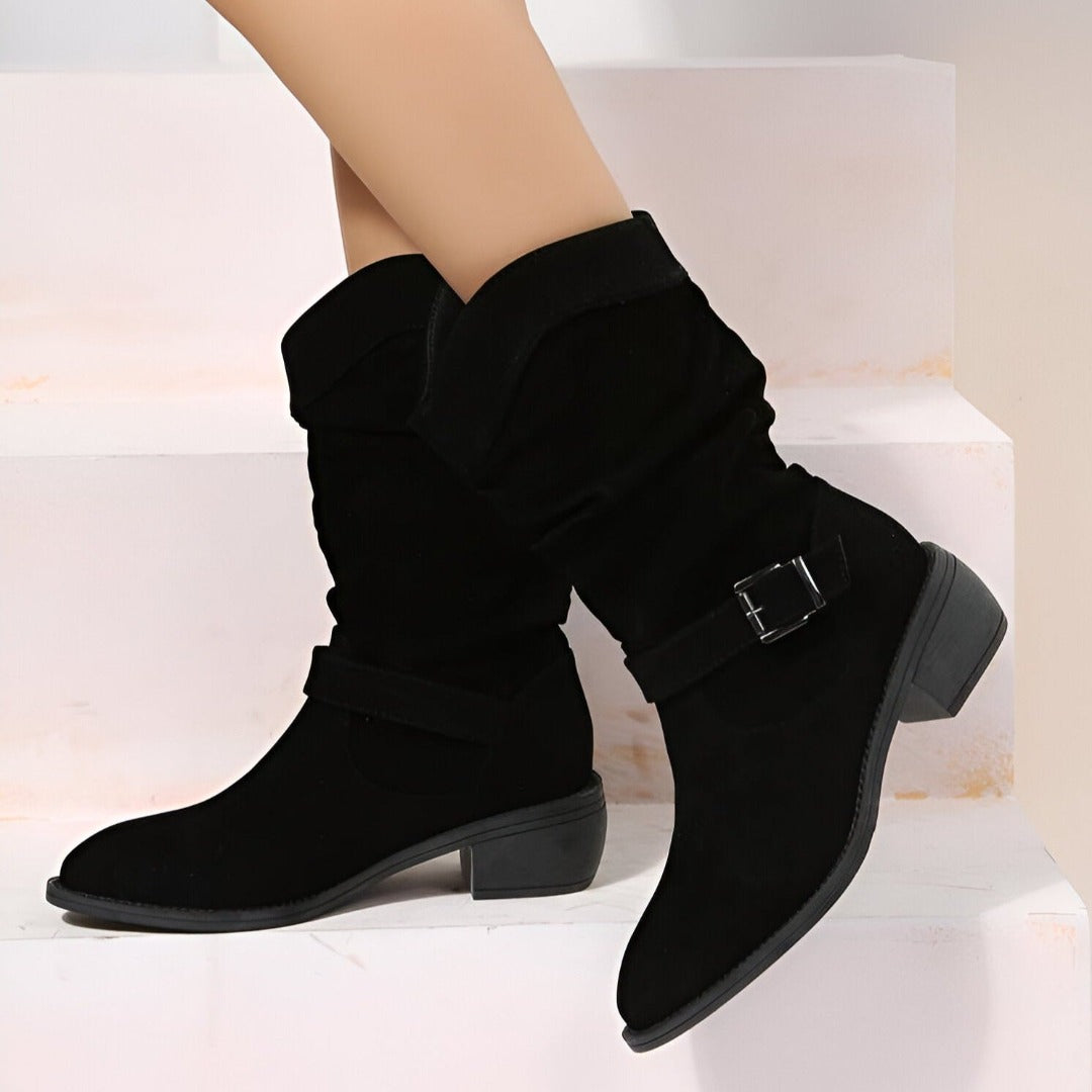 Rosanna Delvigne | Slouchy Suede Ankle Boots For Women