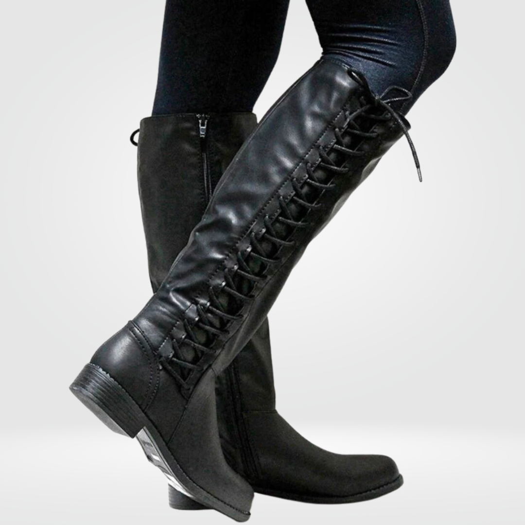 Vivienne Stormcroft | Knee-High Lace-Up Riding Boots For Women