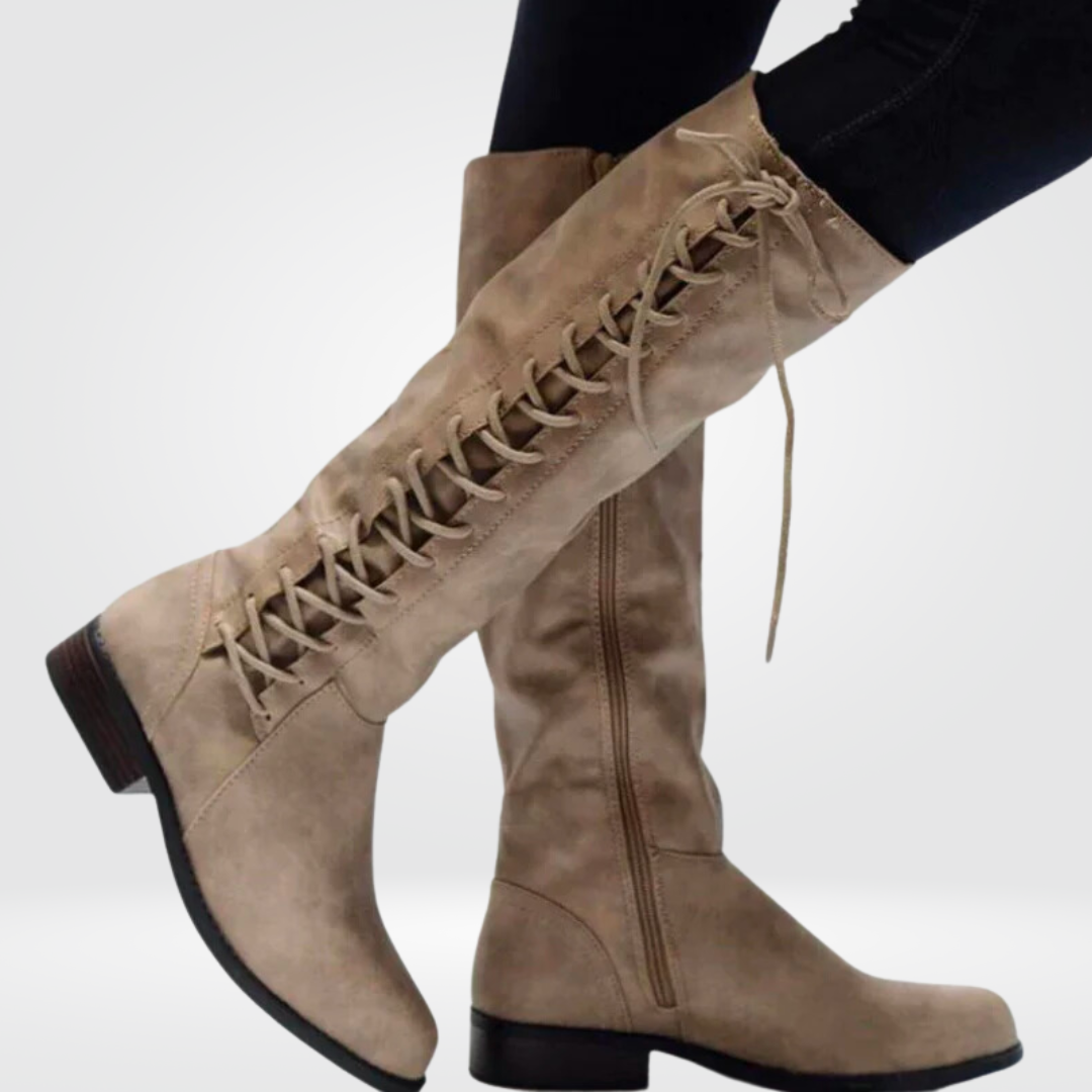 Vivienne Stormcroft | Knee-High Lace-Up Riding Boots For Women