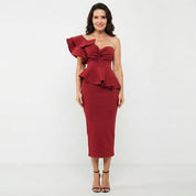 Octavia Renshaw | Elegant Cocktail Midi Dress For Women