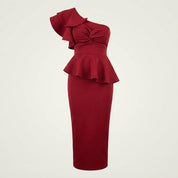 Octavia Renshaw | Elegant Cocktail Midi Dress For Women