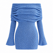 Anastasia Everleigh | Off Shoulder Knit Mini Dress For Women