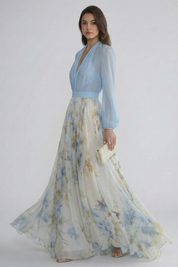 Estelle Beaumont | Floral Chiffon Maxi Dress For Women