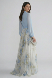 Estelle Beaumont | Floral Chiffon Maxi Dress For Women