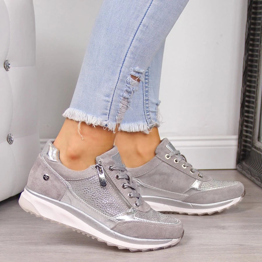 Gillian Hartsworth | Embellished Zip Fashion Sneakers For Women