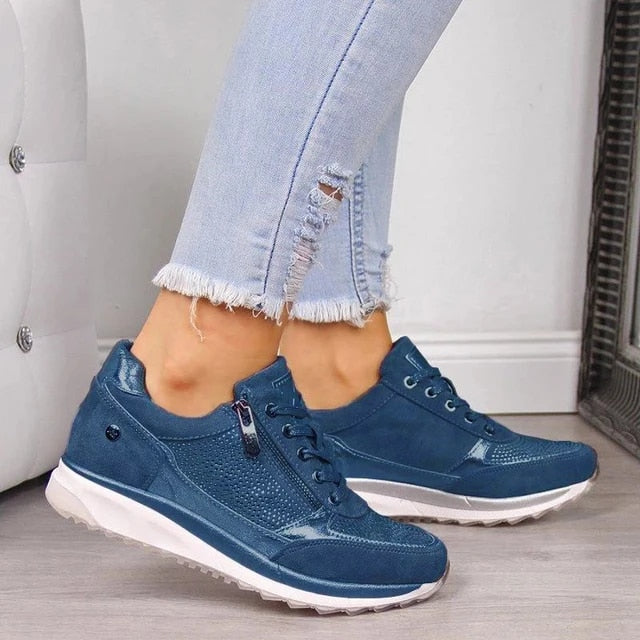 Gillian Hartsworth | Embellished Zip Fashion Sneakers For Women