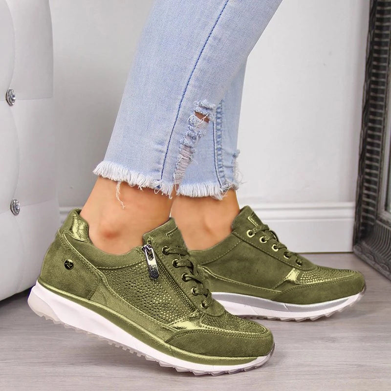 Gillian Hartsworth | Embellished Zip Fashion Sneakers For Women