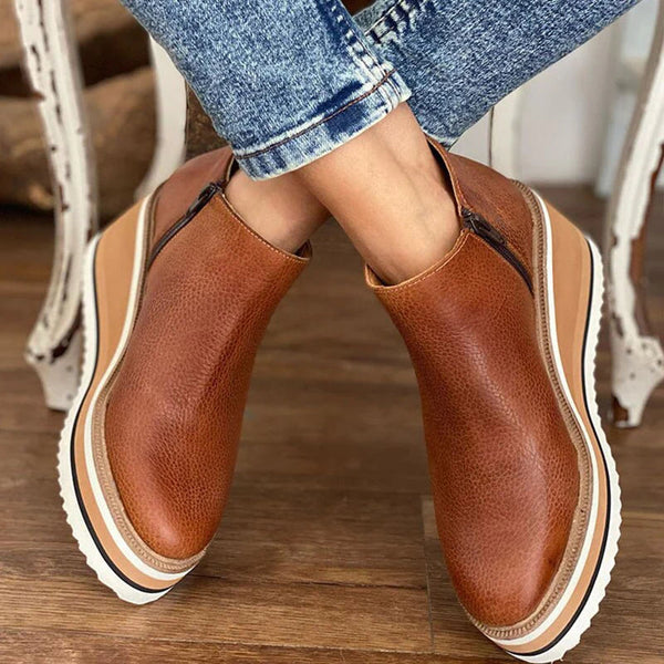 Harriet Collingsworth | Platform Wedge Ankle Boots For Women