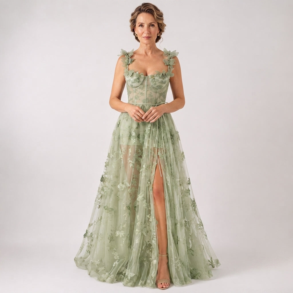 Rosamund Ainsley | Elegant Lace Formal Maxi Dress For Women