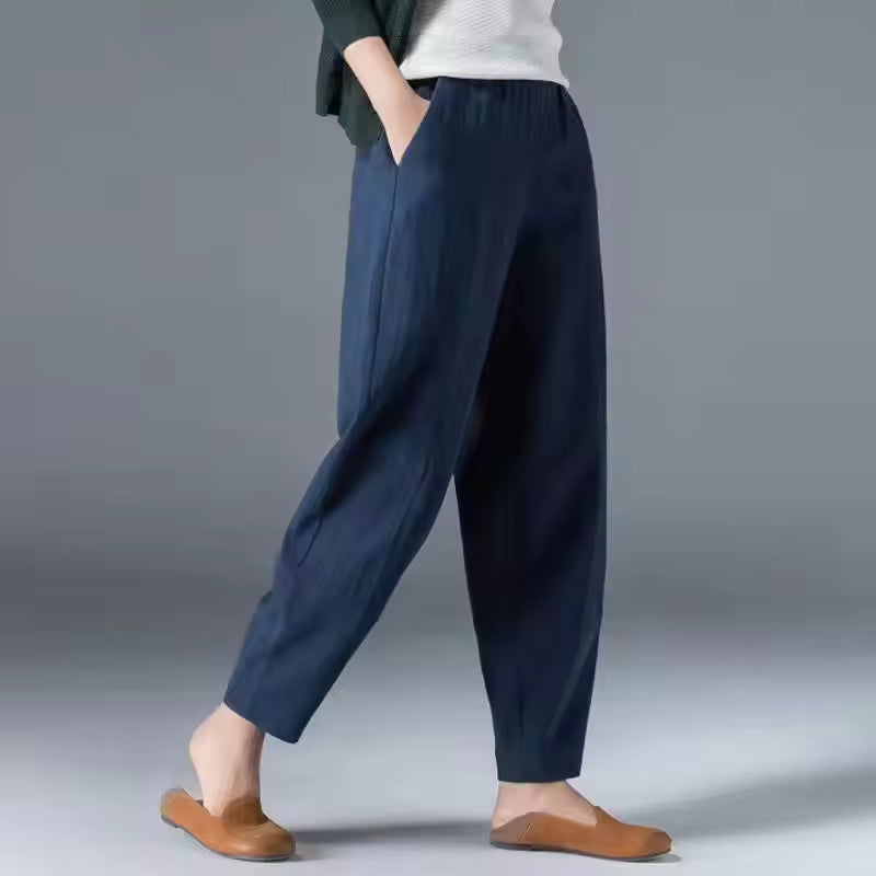 Henrietta Voss | Lightweight Linen Tapered Trousers For Women