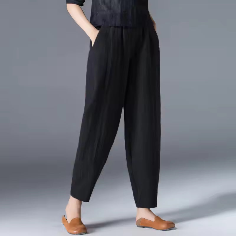 Henrietta Voss | Lightweight Linen Tapered Trousers For Women