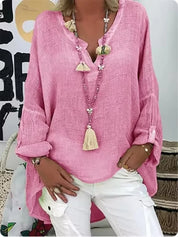 Serena Caldwell | Relaxed Long Sleeve Cotton Blouse For Women