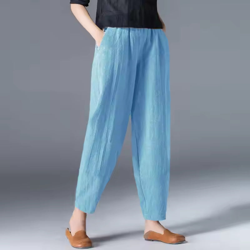 Henrietta Voss | Lightweight Linen Tapered Trousers For Women
