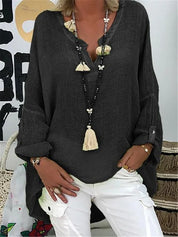 Serena Caldwell | Relaxed Long Sleeve Cotton Blouse For Women