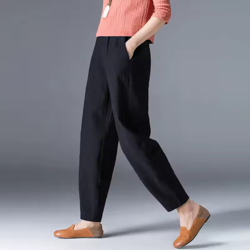 Henrietta Voss | Lightweight Linen Tapered Trousers For Women