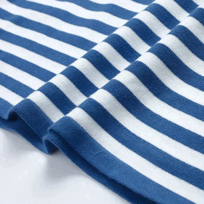 Pamela Ashgrove | Striped Long Sleeve Knit Sweater For Women
