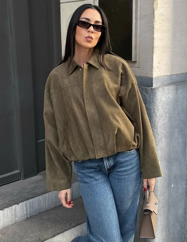 Harriet Colbourne | Oversized Bomber Jacket For Women