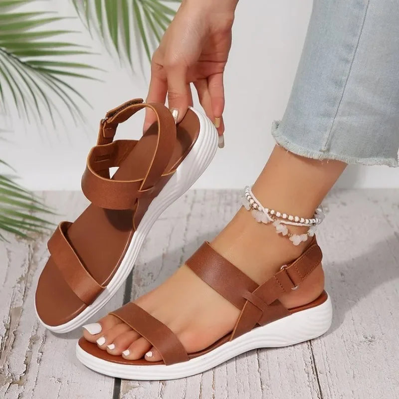 Natasha Wrenfield | Flat Ankle Strap Sandals For Women