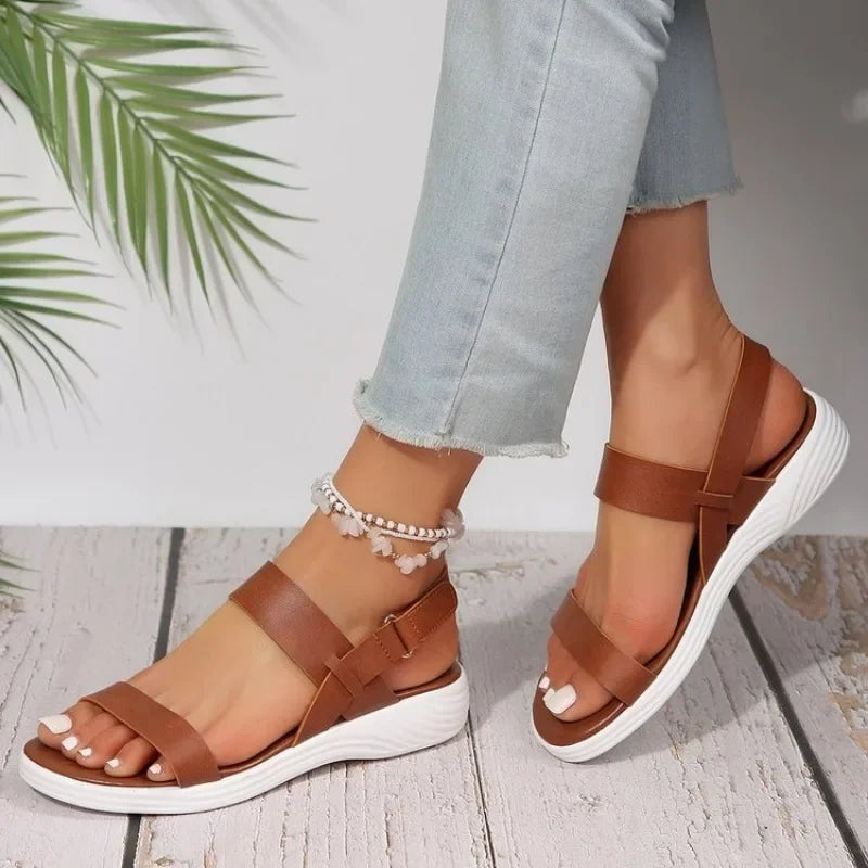Natasha Wrenfield | Flat Ankle Strap Sandals For Women