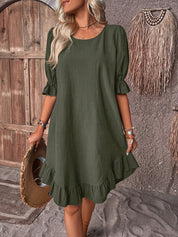 Cecilia Wentford | Ruffle Hem Midi Dress For Women