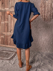 Cecilia Wentford | Ruffle Hem Midi Dress For Women